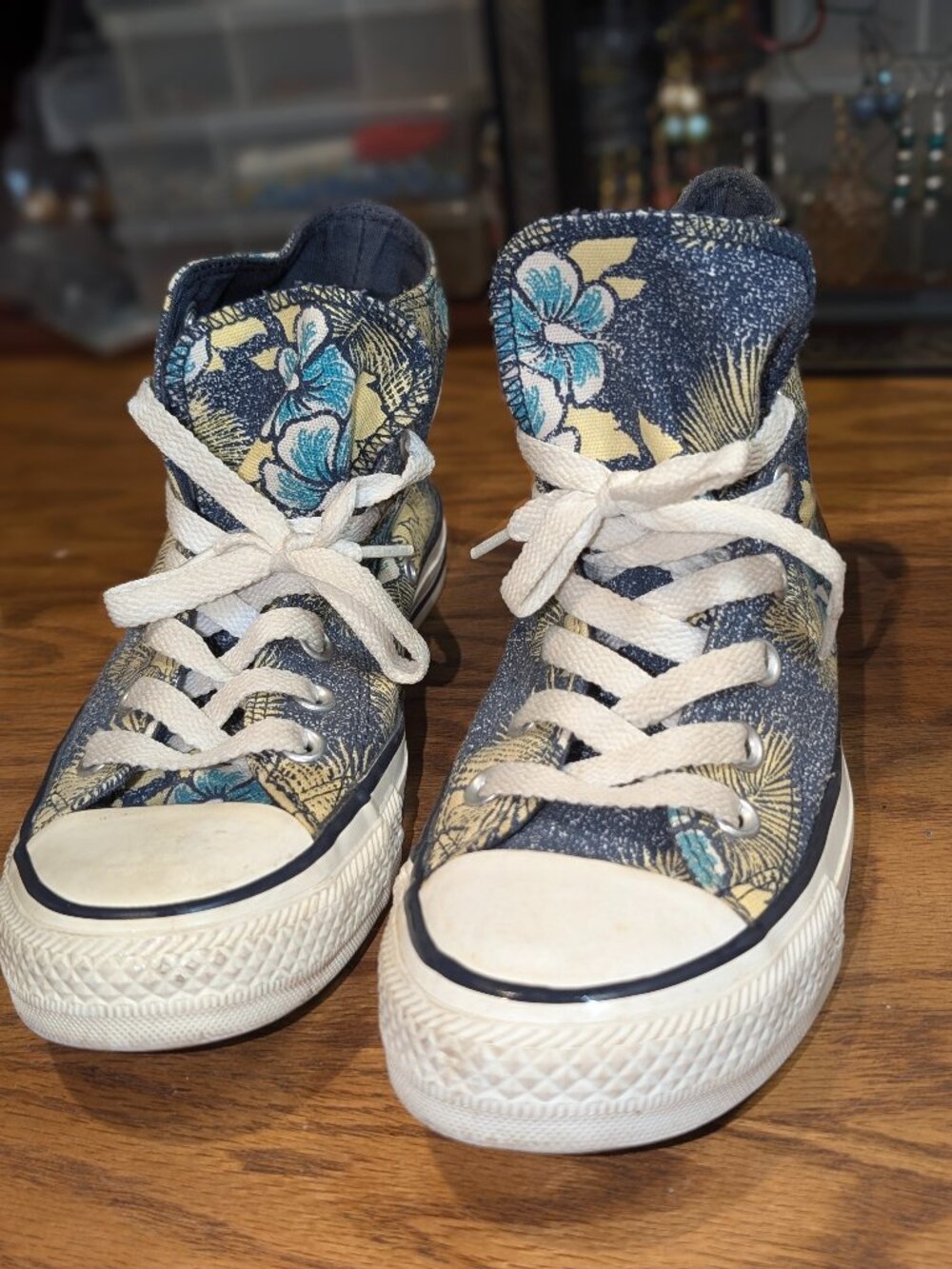 Hawaiian Style Converse High Tops